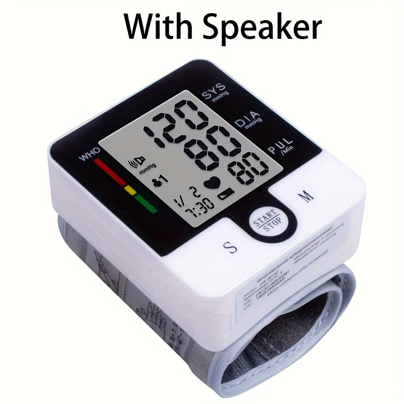 CHANG KUN Wrist Blood Pressure Monitor, Automatic Wrist BP Monitor, Battery Operated Digital Large LCD Display Blood Pressure For Home Use Adjustable Cuffs Without Battery