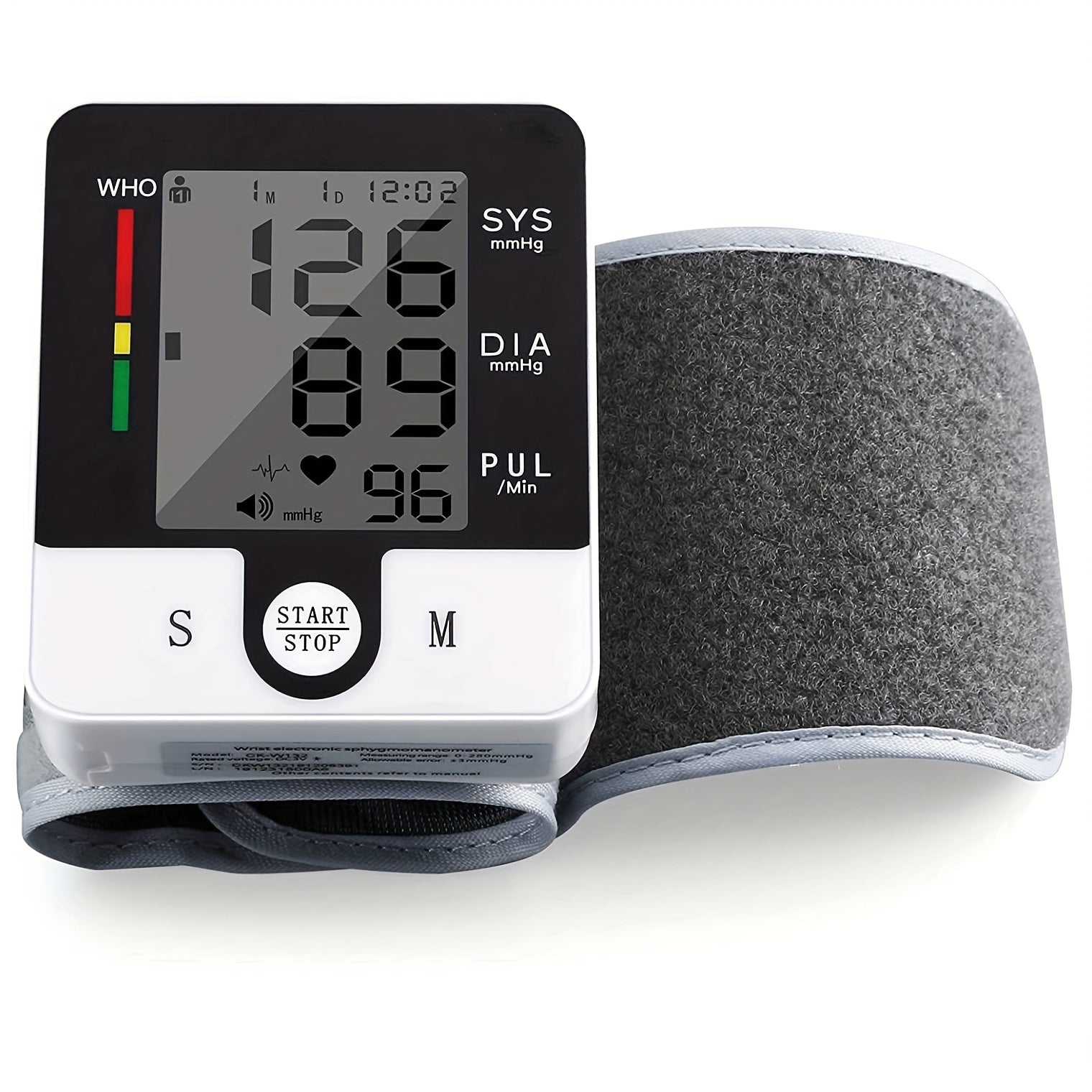 CHANG KUN Wrist Blood Pressure Monitor, Automatic Wrist BP Monitor, Battery Operated Digital Large LCD Display Blood Pressure For Home Use Adjustable Cuffs Without Battery