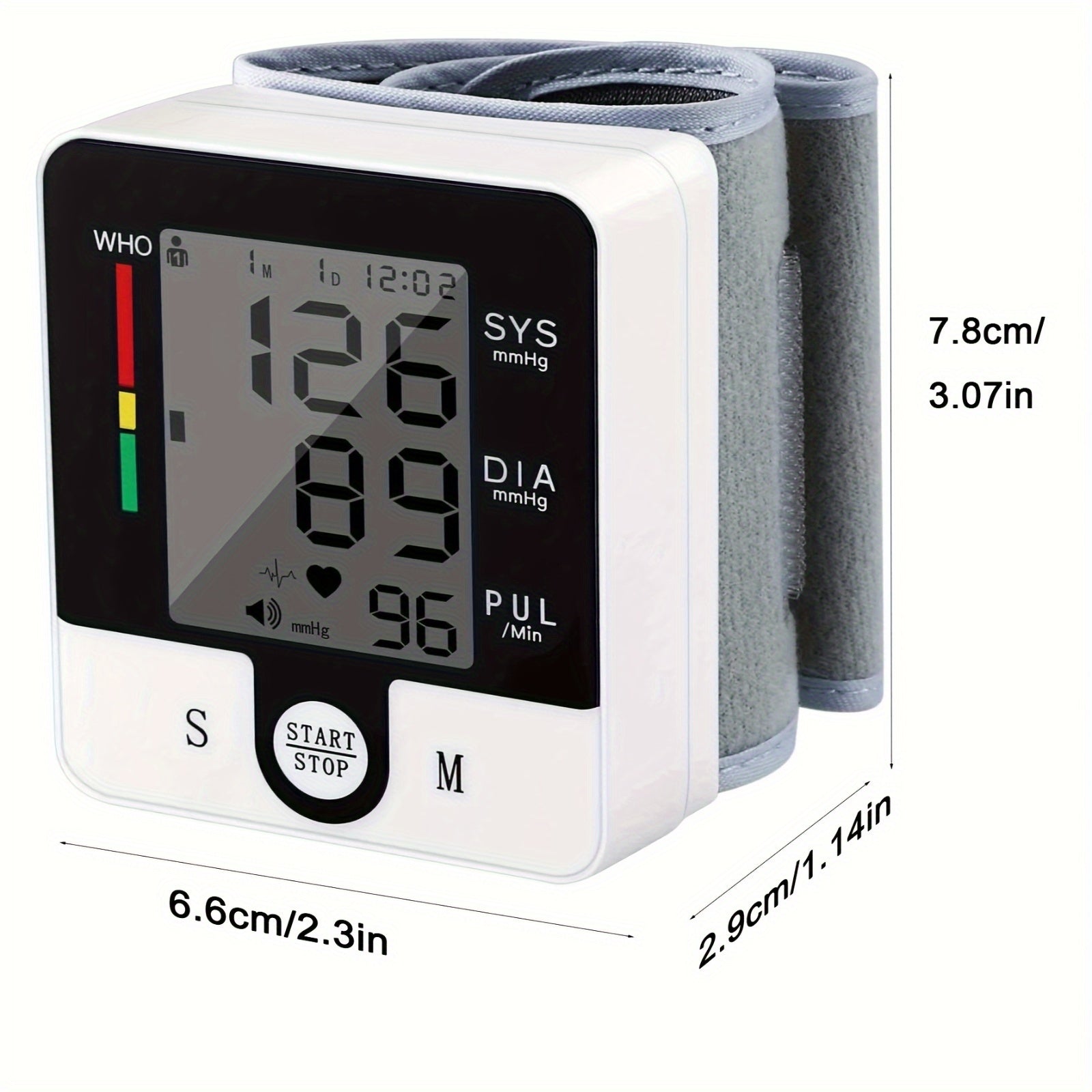 CHANG KUN Wrist Blood Pressure Monitor, Automatic Wrist BP Monitor, Battery Operated Digital Large LCD Display Blood Pressure For Home Use Adjustable Cuffs Without Battery